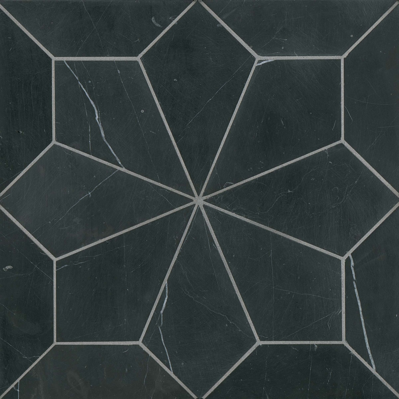 Blomma Honed Marble Mosaic Tile in Nero | Bedrosians Tile & Stone