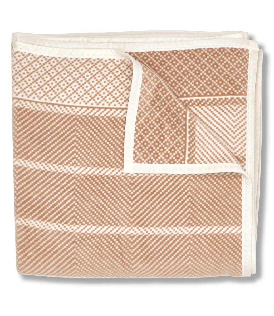 Old Port Herringbone Beige Royal Blanket | ChappyWrap