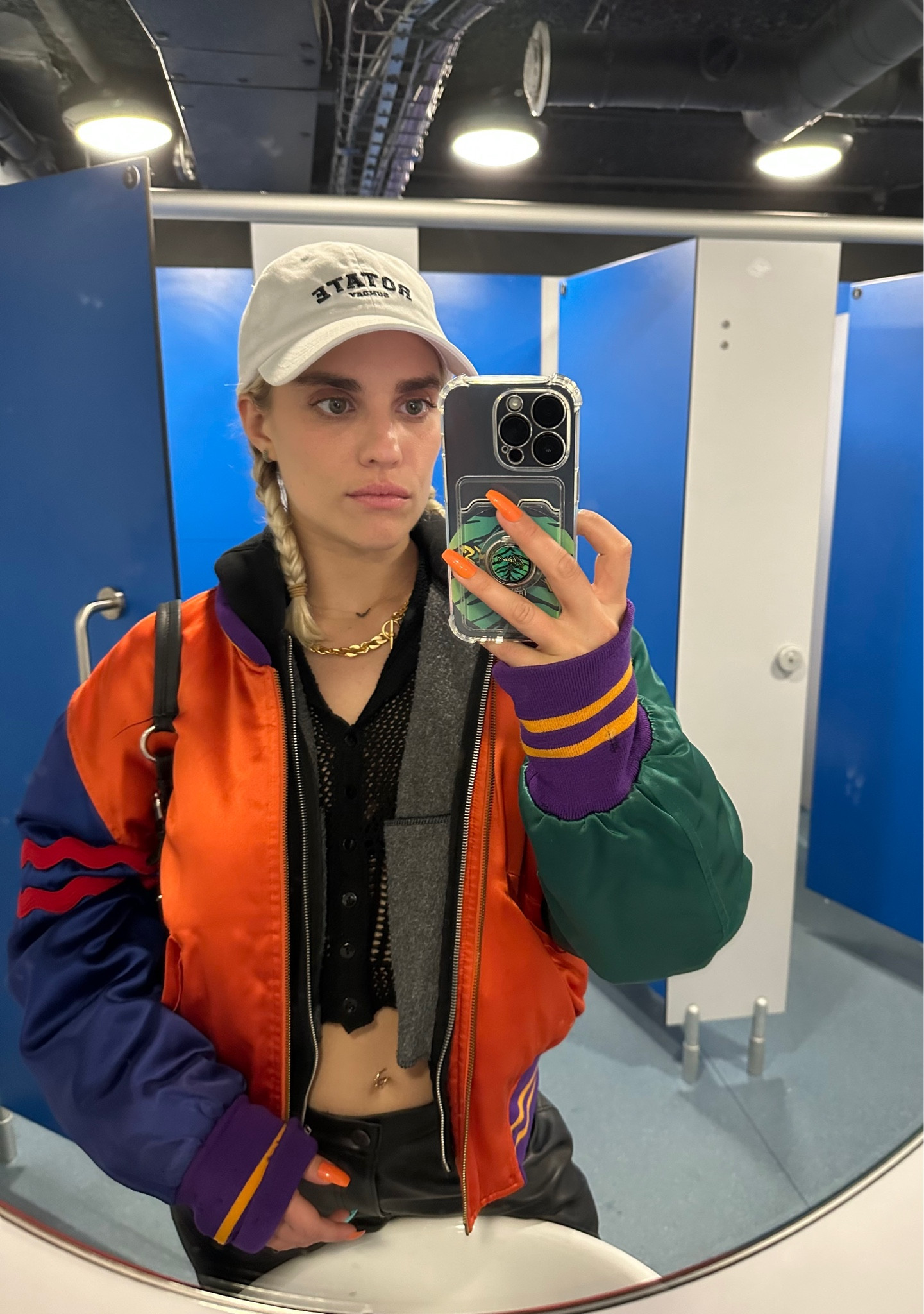 Errands fit, knitted top, polo top, white cap, cardigan, bomber jacket, cropped jacket, gold chain, openwork cardigan, crochet top, crochet cardigans, satin bomber, colour block jacket, wide leg trousers, leather trousers, leather pants, rotate, house of sunny, urban outfitters, reformation, boden, Abercrombie 

#LTKSeasonal #LTKfit #LTKeurope