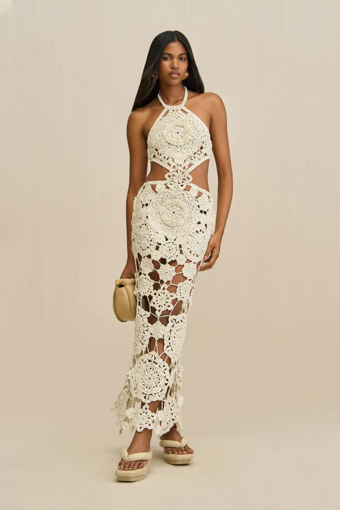 ACCALIA CROCHET GOWN - OFF WHITE | Cult Gaia - US