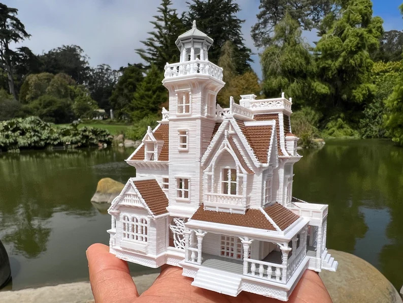 COLOR Miniature N-Scale Practical Magic Victorian House Built and Assembled | Etsy (Global)