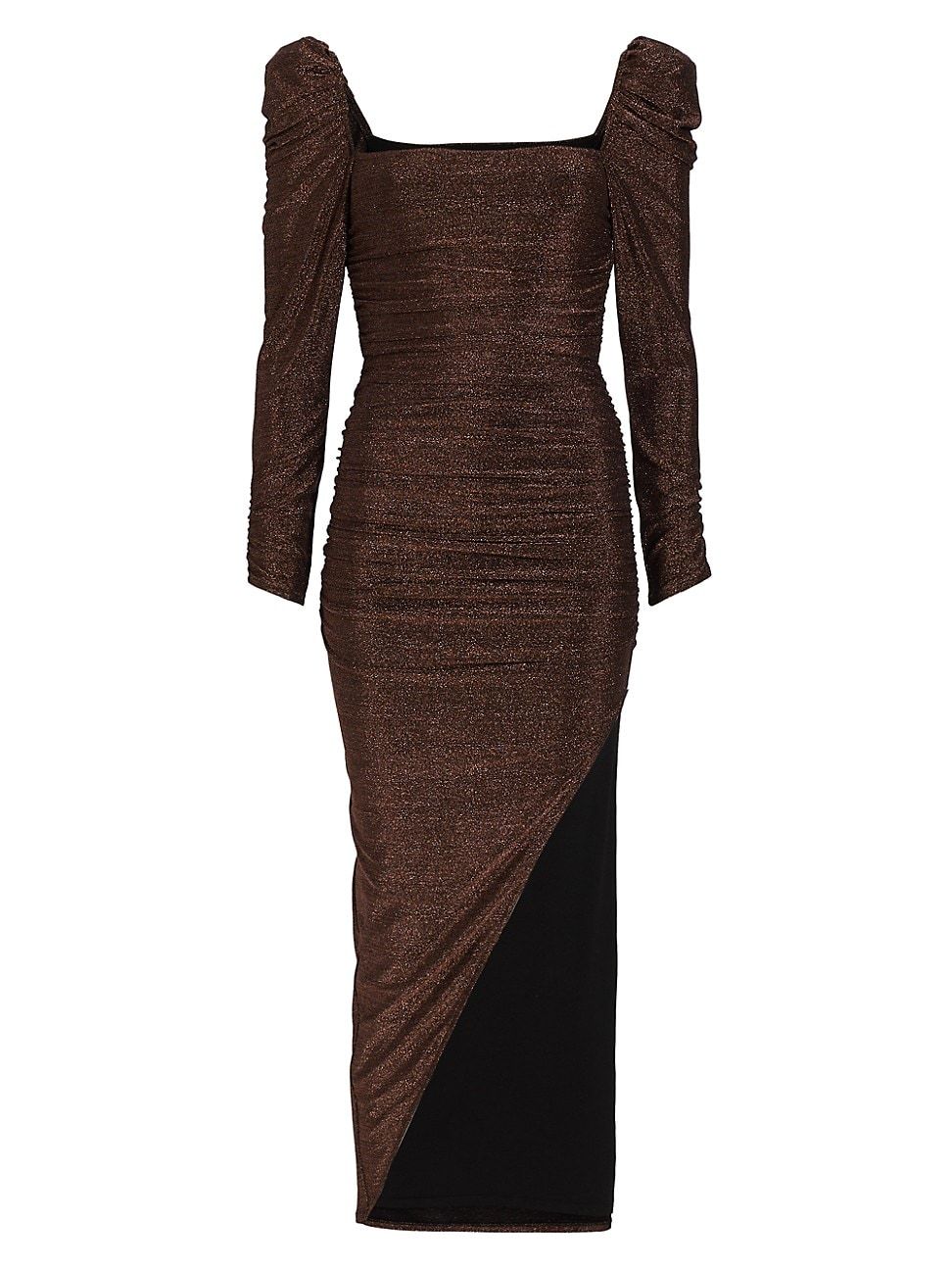 Women's Vanozza Puff-Sleeve Dress - Brown Metallic - Size XS | Saks Fifth Avenue