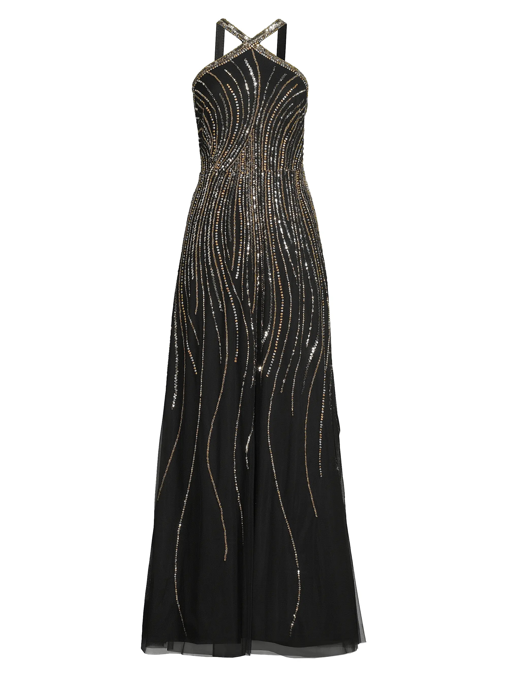 Beaded Halterneck Sleeveless Gown | Saks Fifth Avenue
