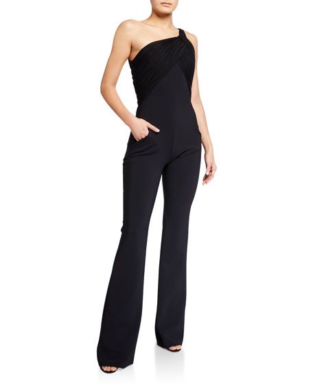 Chiara Boni La Petite Robe One-Shoulder Sleeveless Jumpsuit | Neiman Marcus