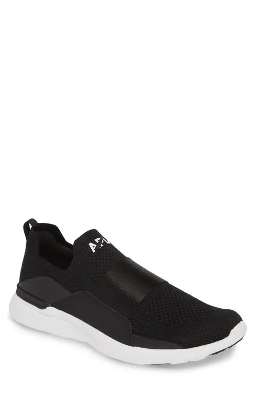 APL TechLoom Bliss Knit Running Shoe in Black/Black/White at Nordstrom, Size 9.5 | Nordstrom