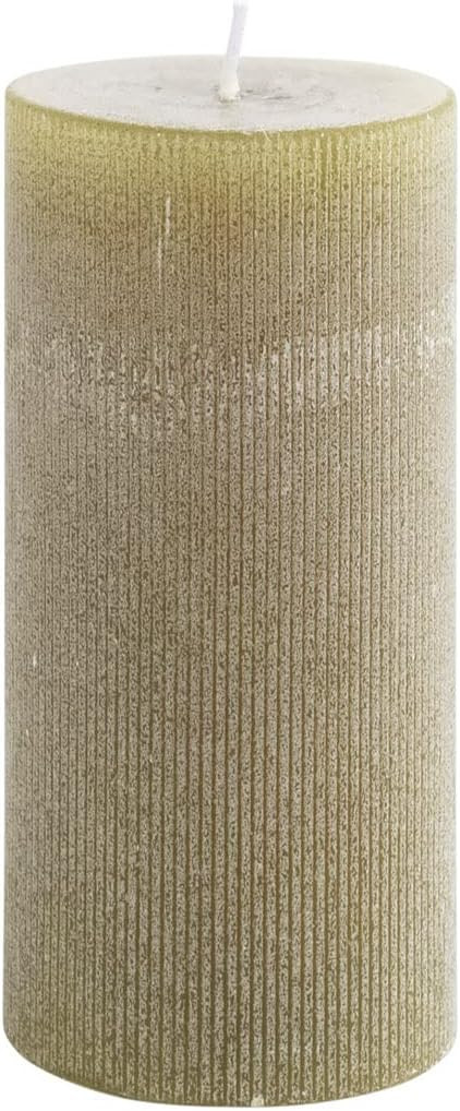 Creative Co-Op Unscented Pleated Pillar Candle | Amazon (US)