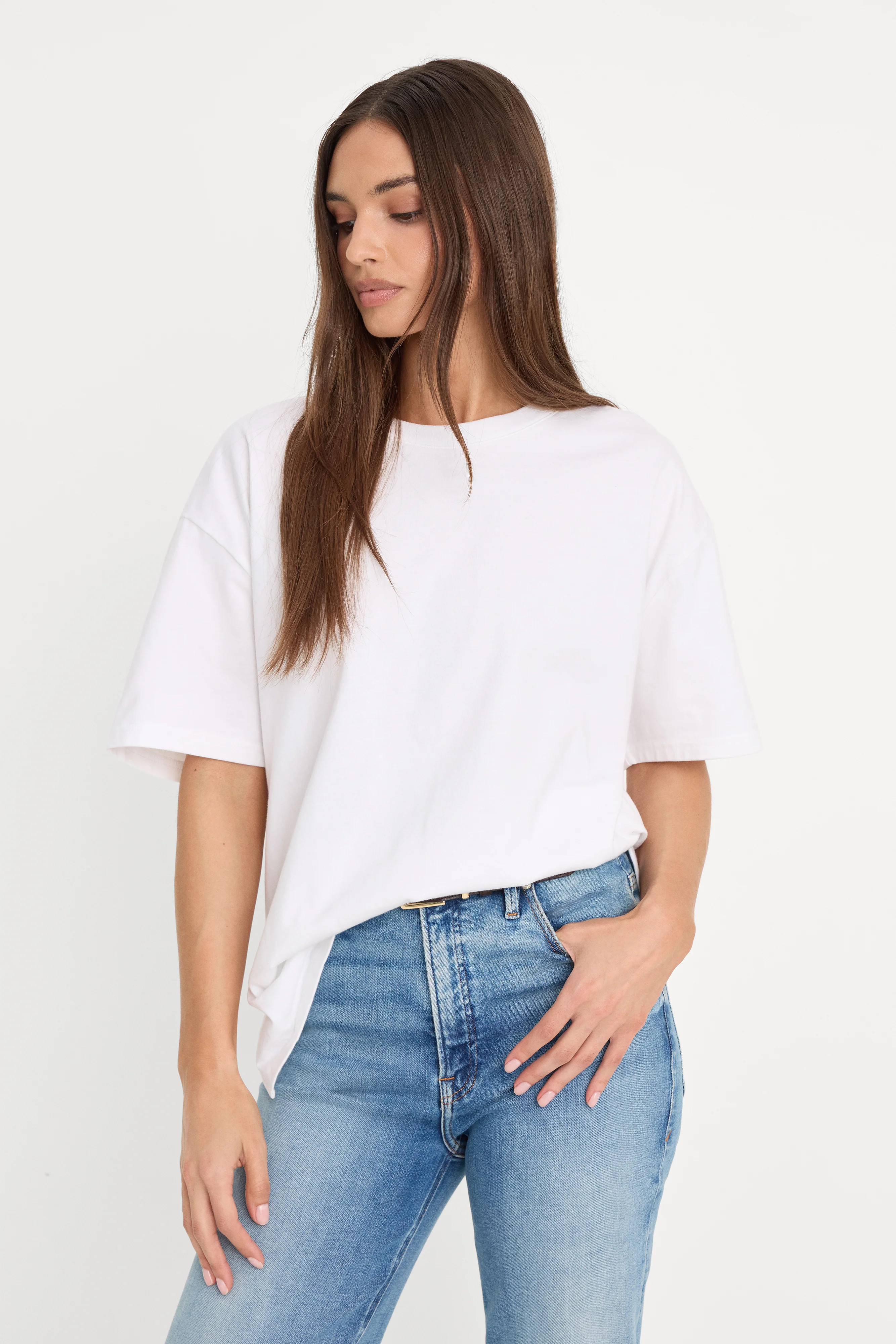 COTTON OVERSIZED TEE | WHITE001 - GOOD AMERICAN | Good American