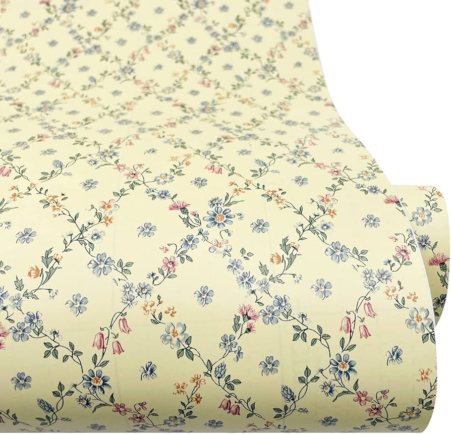 Yifely Sunmer Blooms Furniture Paper Decorative Shelf Drawer Liner Self-Adhesive Storage Locker D... | Amazon (US)