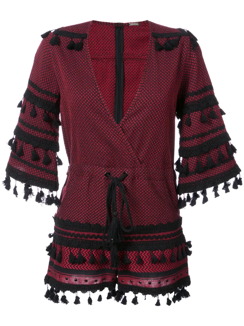 Dodo Bar Or - Yefet short romper - women - Cotton - S, Red, Cotton | FarFetch US