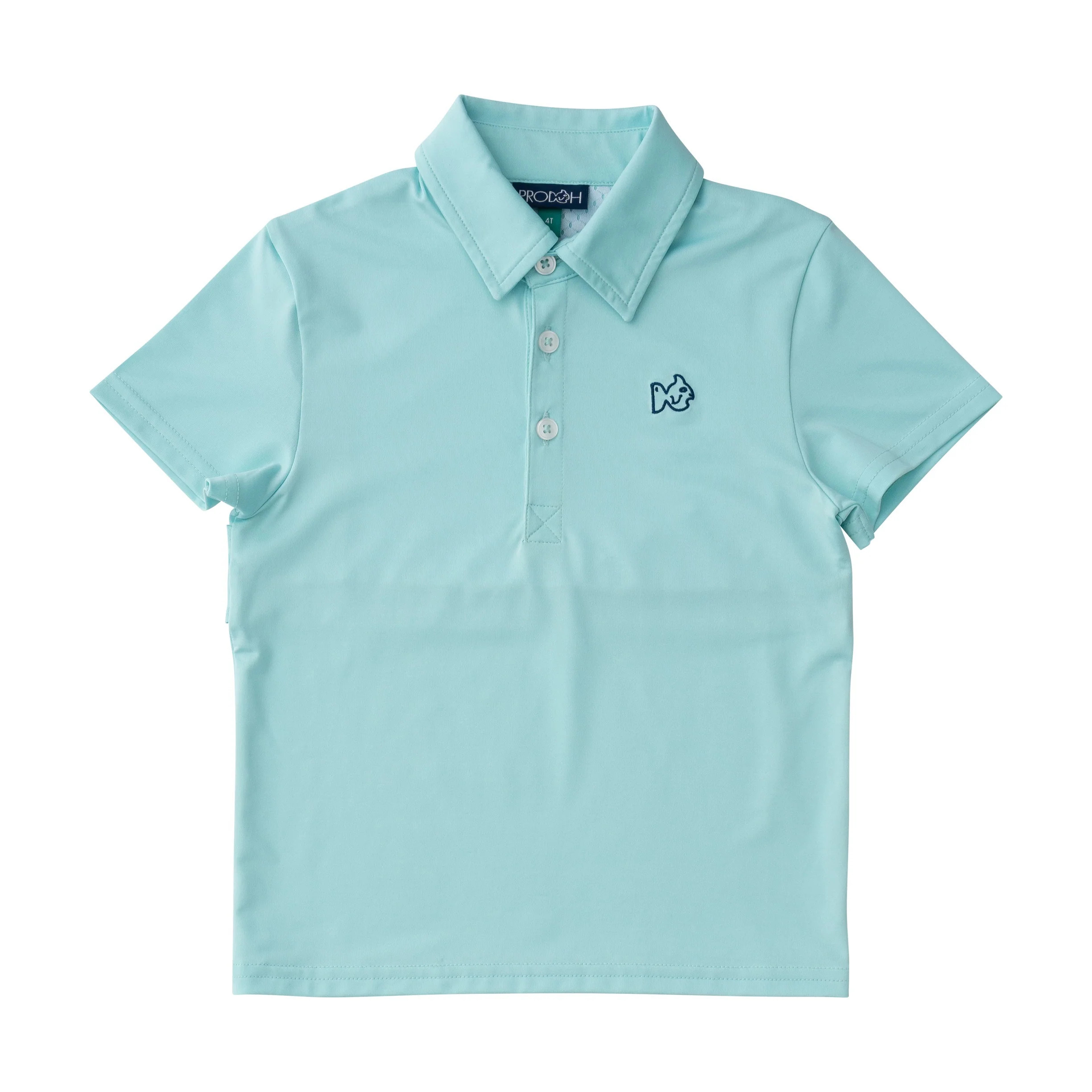 Boys Short Sleeve Pro Performance Polo in Waterspout Green | PRODOH