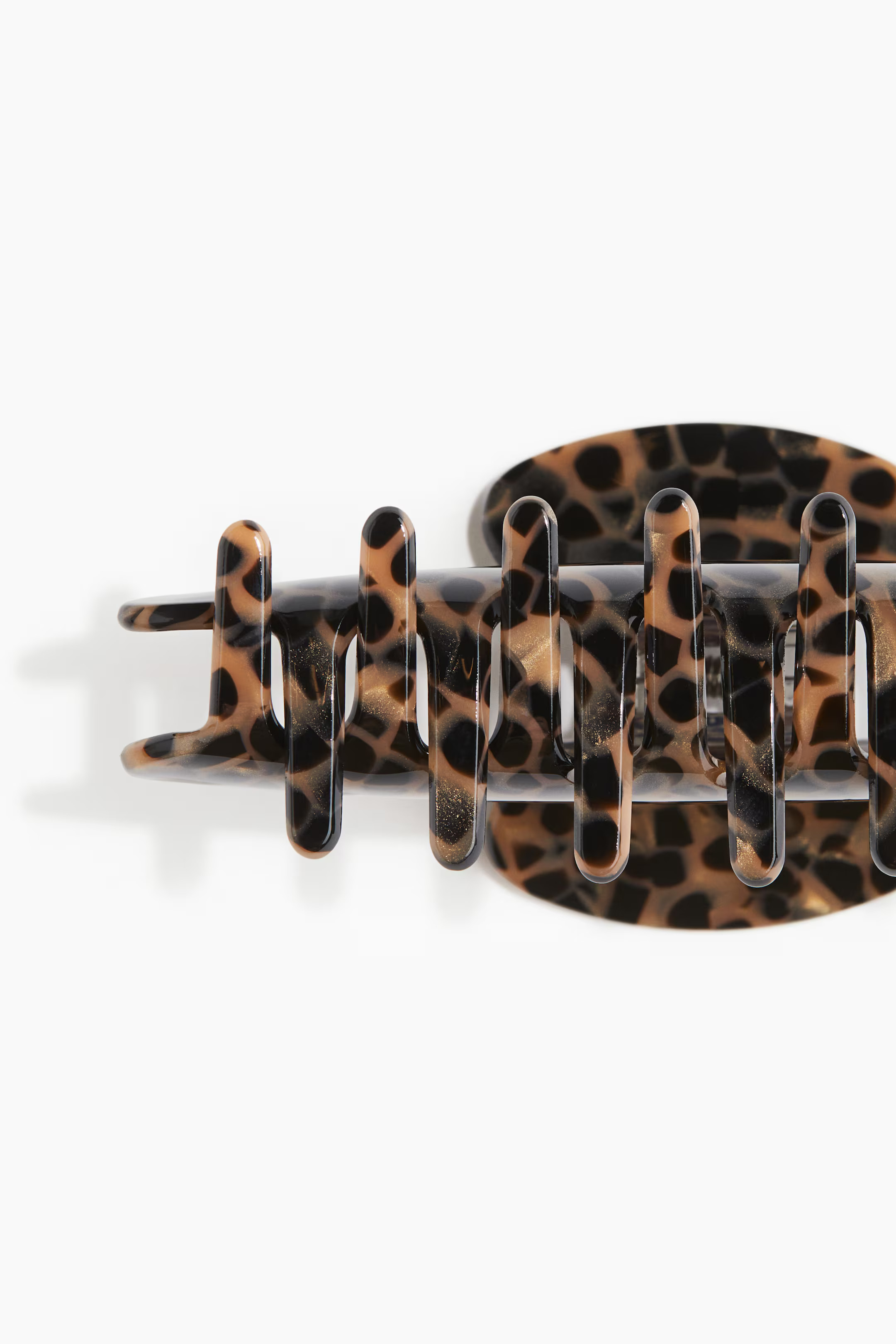 Hair claw - Dark beige/Patterned - Ladies | H&M GB | H&M (UK, MY, IN, SG, PH, TW, HK)