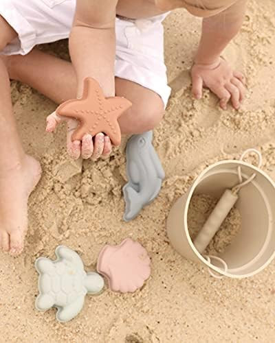 Silicone Beach Toys for Kids - Baby Sandbox Toys - Best Silicone Toddler Beach Toy Set for Travel... | Amazon (US)