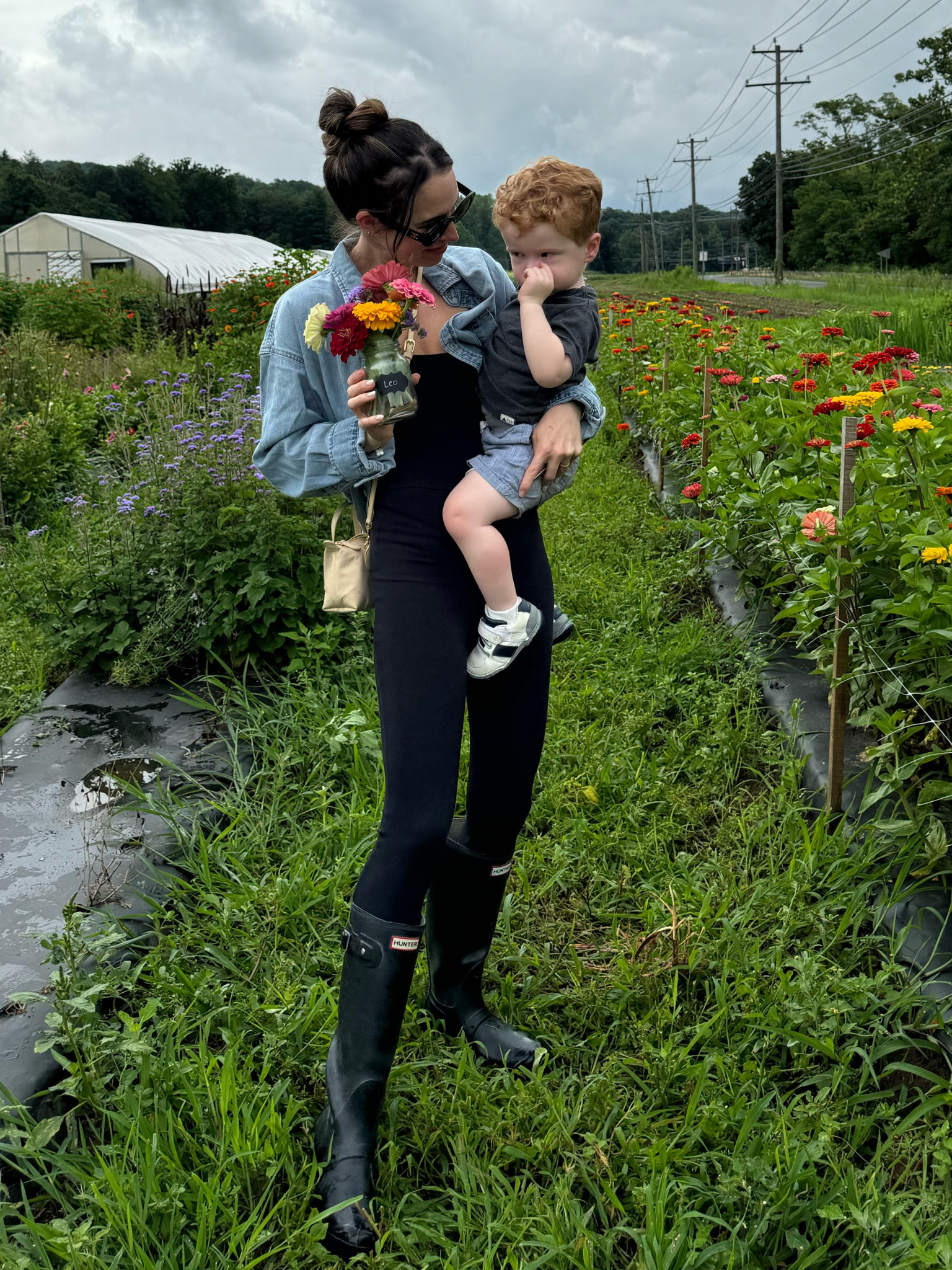 Unitard runs true to size, wearing XS. Denim shirt runs oversized, wearing S  

#LTKFamily #LTKActive #LTKSeasonal