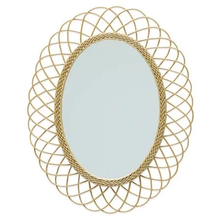 Rattan Oval Wall Mirror by Drew Barrymore Flower Home | Walmart (US)