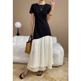 Double-Layered Organza Spliced Maxi Dress | Chicwish