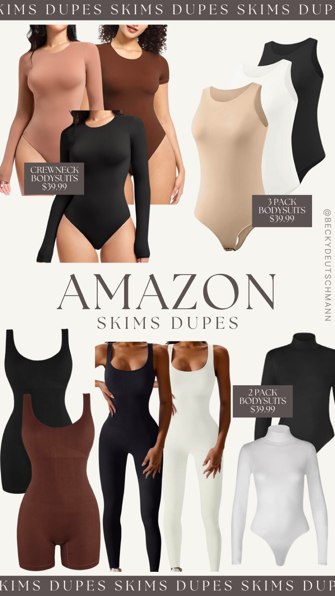 Amazon skims dupes 🤍

(Amazon dupes, skims, looks for less, bodysuits, contour bodysuits, capsule wardrobe, amazon fashion, amazon finds, amazon Canada, amazon dupes) 

#LTKfitness #LTKstyletip #LTKfindsunder100