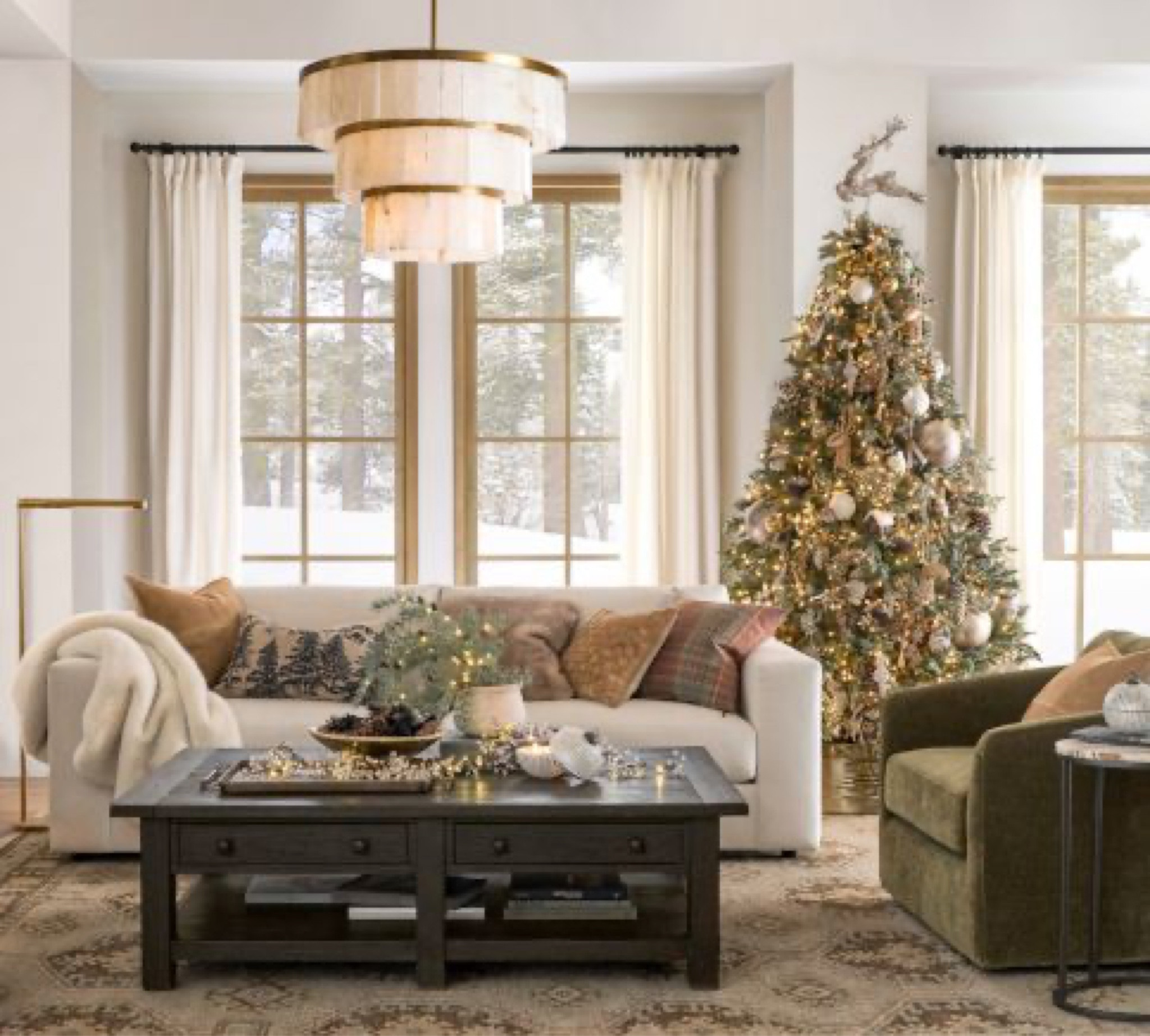 Pottery barn, looks we love, pottery barn holiday decor, pottery barn living room, holiday living room, Christmas living room 

#LTKhome #LTKSeasonal #LTKHoliday