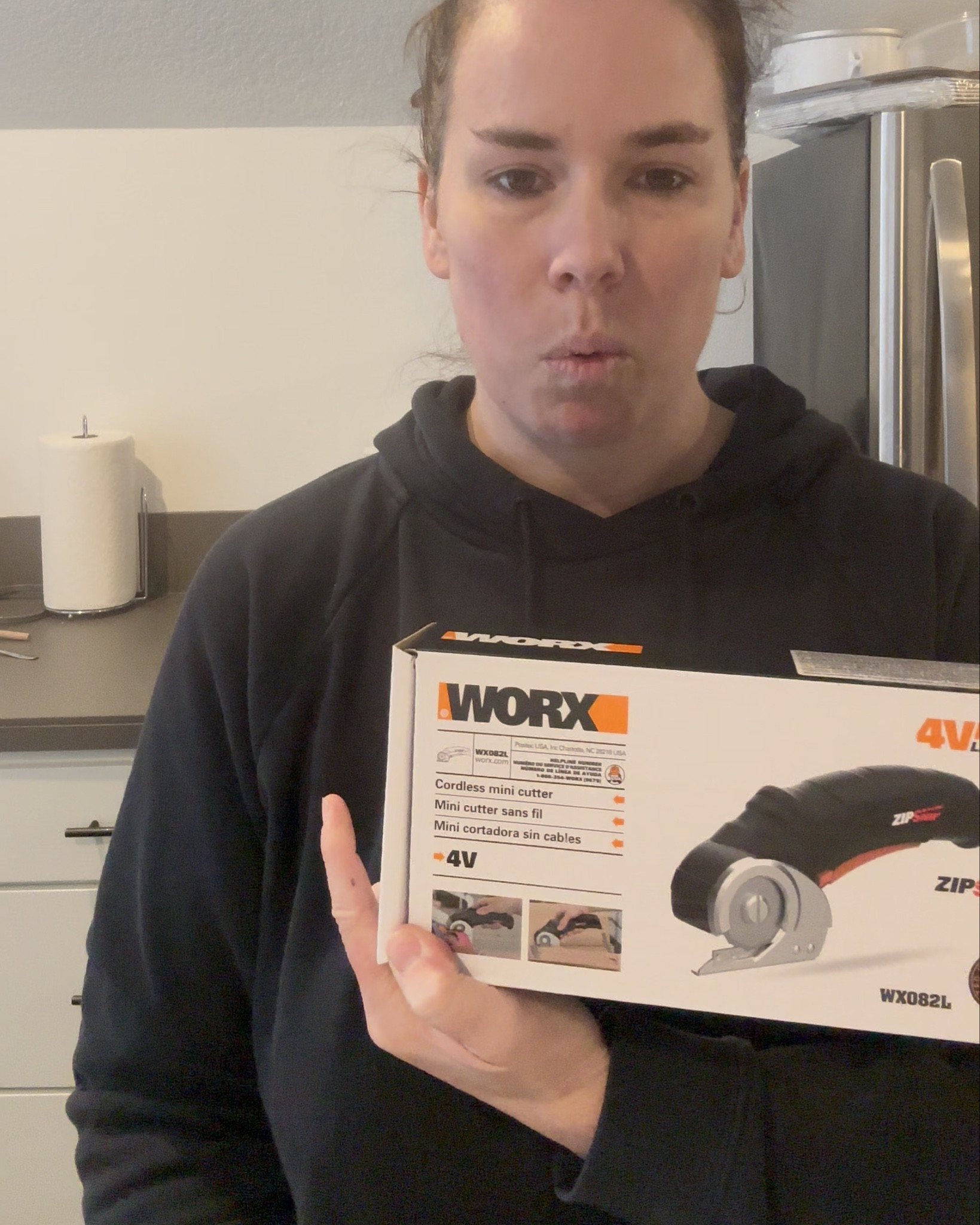 This cordless box cutter is life changing! It has a number of safety features, it’s quick and efficient and it’s rechargeable! 