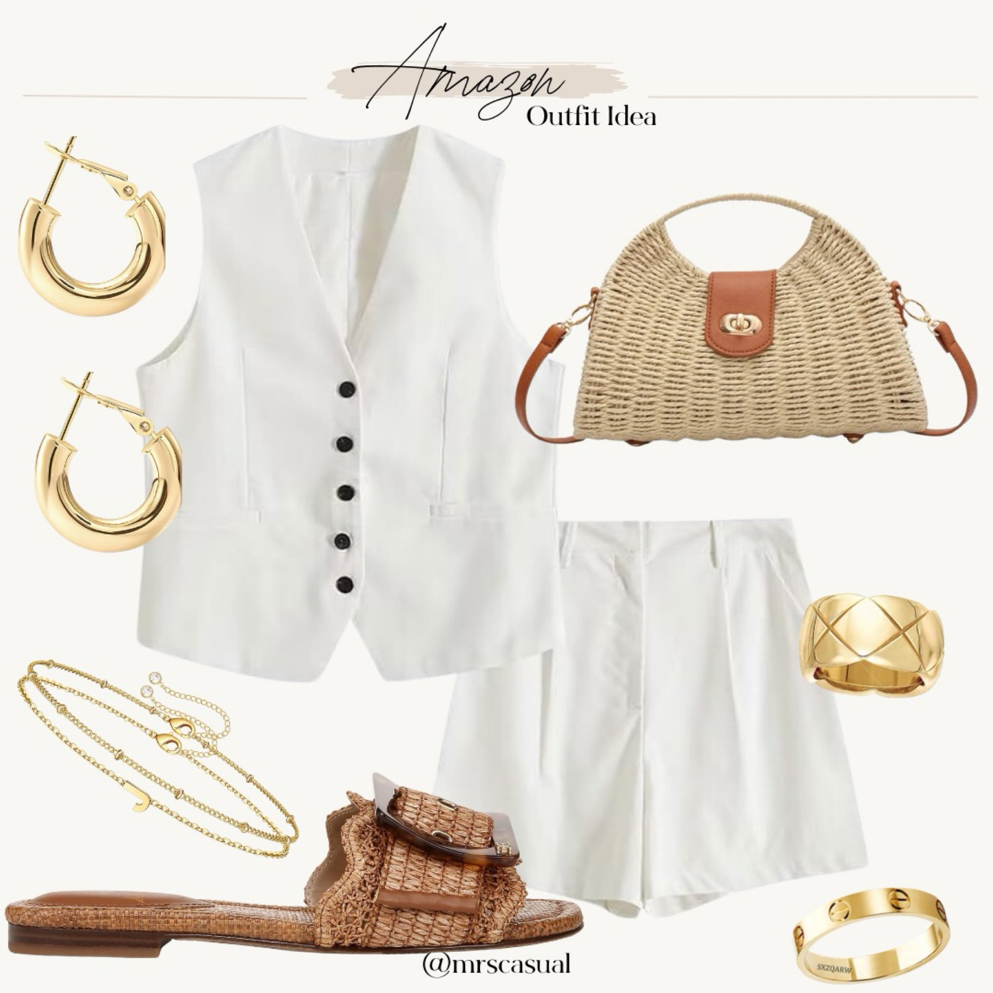 Vest two piece Amazon set! Loving this for summer! 

#LTKfindsunder50 #LTKSeasonal #LTKstyletip