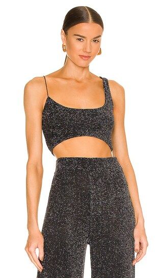 Perry Crop Top in Black & Silver | Revolve Clothing (Global)