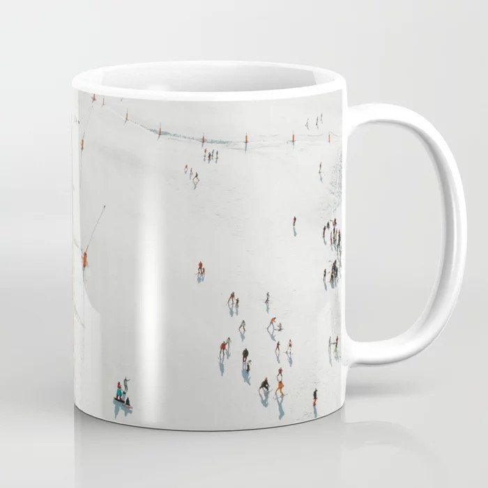 Aerial shot of ski resort Coffee Mug | Society6