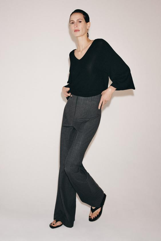 FLOWY V-NECK KNIT JUMPER | Zara US