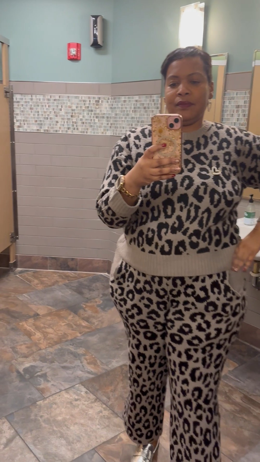 Two piece sets are my go-to for cold weather. This one is from Walmart, this design is sold out but the other colors are on clearance Two piece pant sets, lounge set, winter capsule wardrobe, silver loafers, metallic loafers.

#LTKootd #LTKSaleAlert #LTKOver40