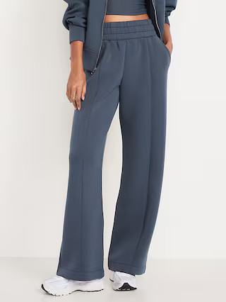 High-Waisted Bounce Fleece Wide-Leg Sweatpants | Old Navy (US)
