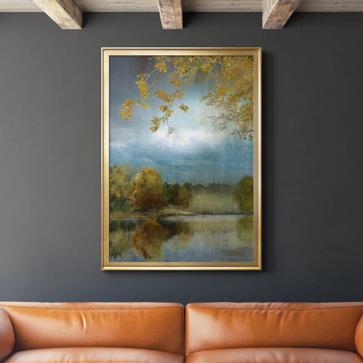 " Golden Leaves " Painting Print | Wayfair North America