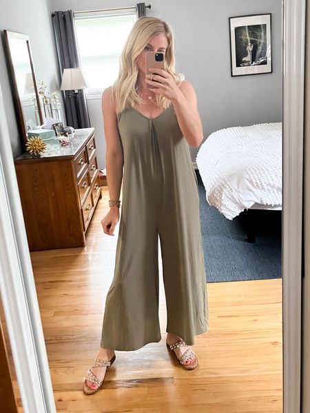 Super comfy jumpsuit! On sale! I love the bowtie on the back. This feels amazing! Available in 15 colors I am wearing a size small. 

#jumpsuit #freepeople #amazon #summeroutfit

#LTKunder50 #LTKsalealert #LTKstyletip