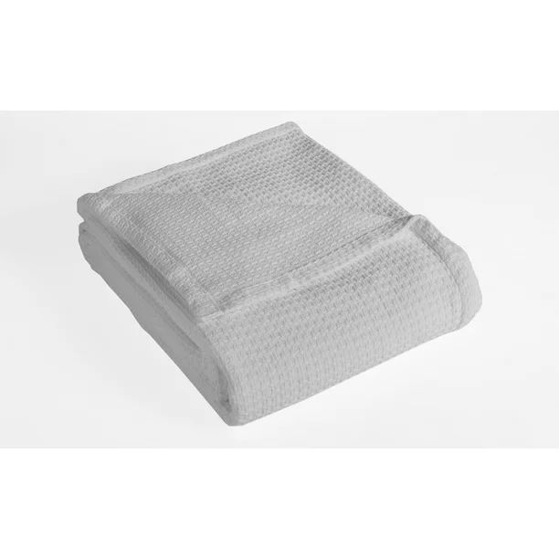 Grand Hotel Natural Off-White Solid Cotton Woven Bed Blanket, Twin - Walmart.com | Walmart (US)