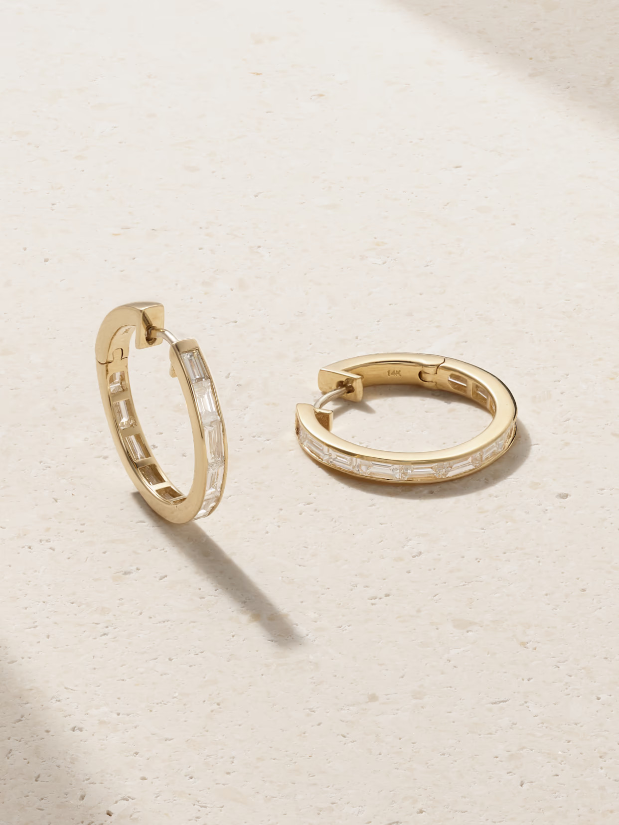 Marlo Laz - 14-karat Gold Diamond Hoop Earrings - One size | NET-A-PORTER (US)