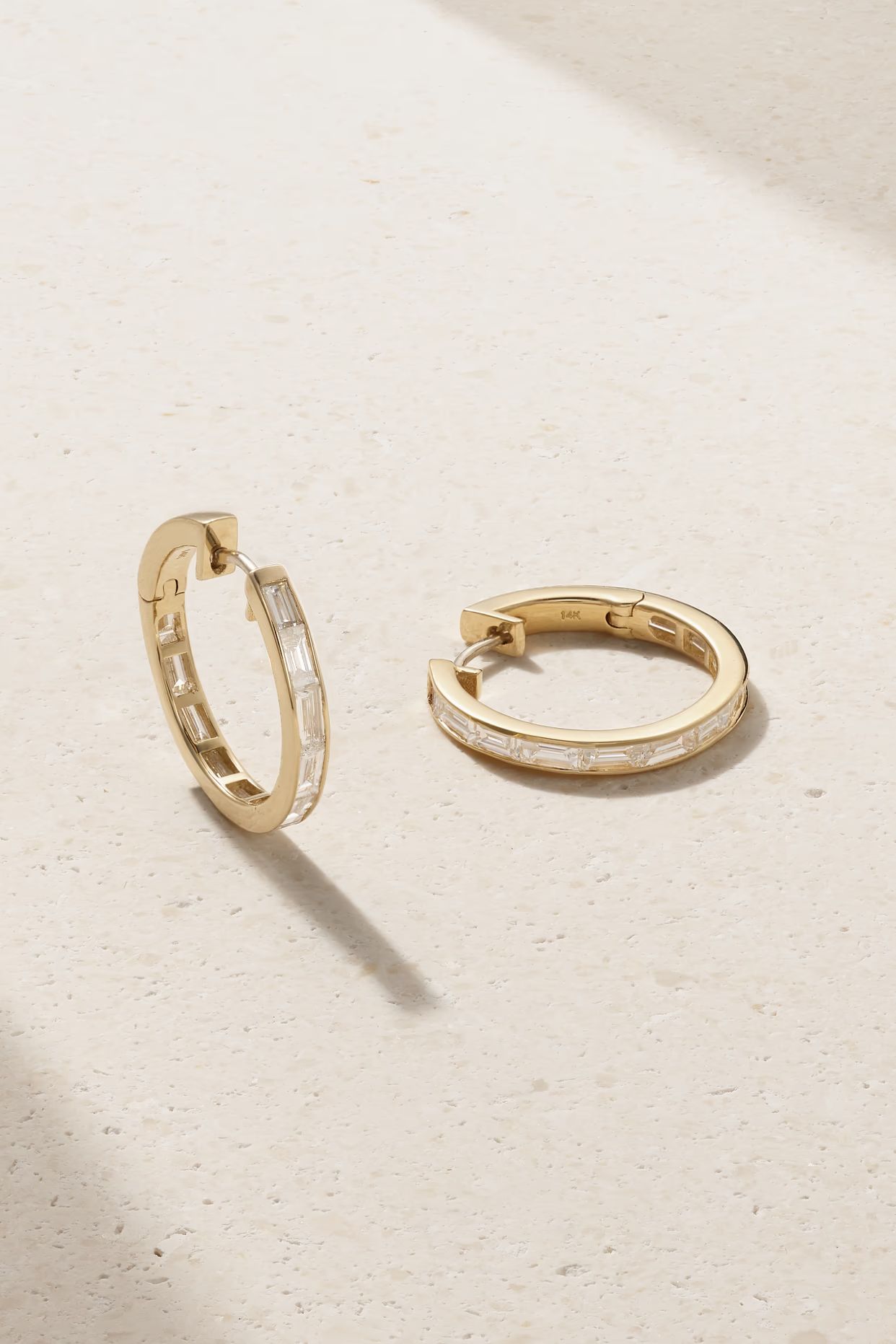 Marlo Laz - 14-karat Gold Diamond Hoop Earrings - One size | NET-A-PORTER (US)