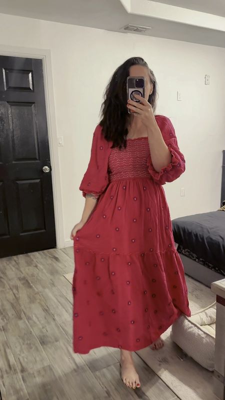 OBSESSING over this Amazon free people inspired dress!  It doesn’t have prime shipping BUT IT IS WORTH THE WAIT! Stitching is great, material isn’t see through. Runs tts. Perfect for spring, travel, or everyday! 

#LTKstyletip #LTKfindsunder50 #LTKVideo