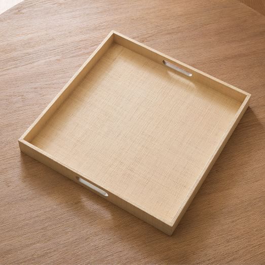 Woven Linen Tray | West Elm (US)