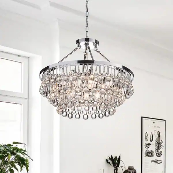 Silver Orchid Niese Glass Crystal 9-Light Chandelier - Bed Bath & Beyond - 30136364 | Bed Bath & Beyond