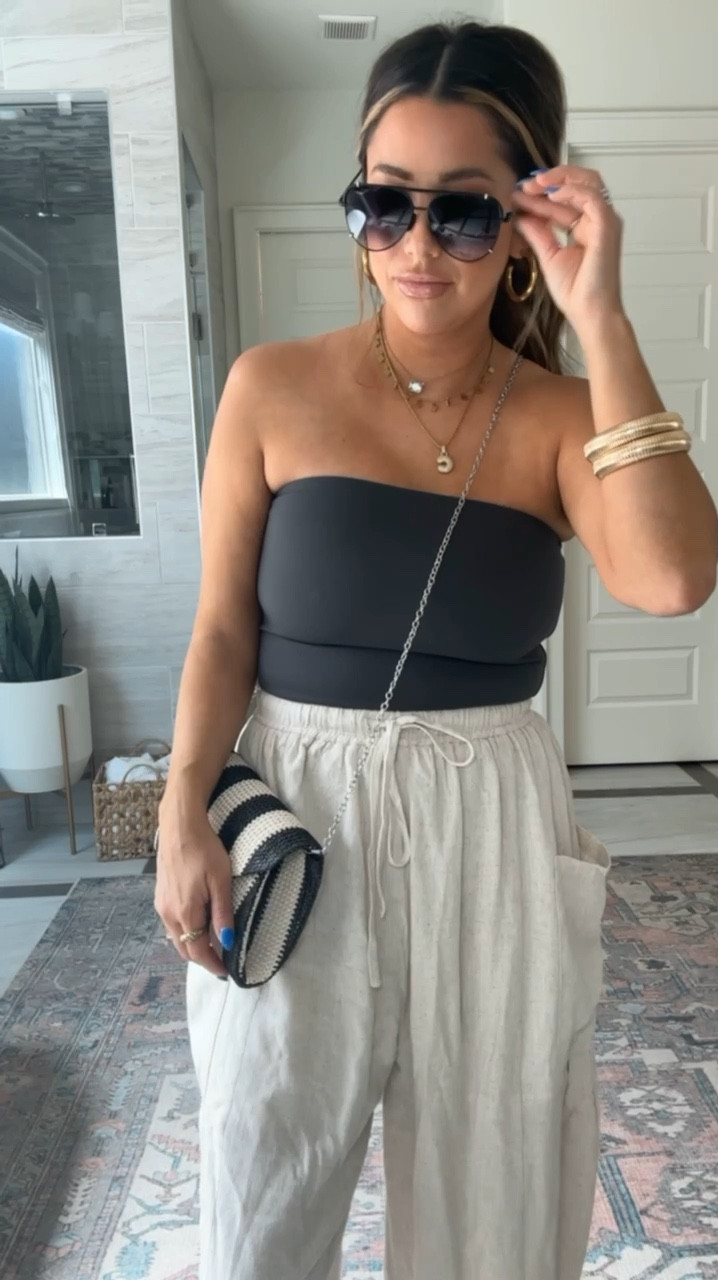 I am loving these free people look alike pants! 
Pants- size small
Tube Top- Medium 
Sandals-TTS

Shades are the Cristina’s with Topfoxx - code Cristina15

#LTKFindsUnder50 #LTKStyleTip #LTKSeasonal
