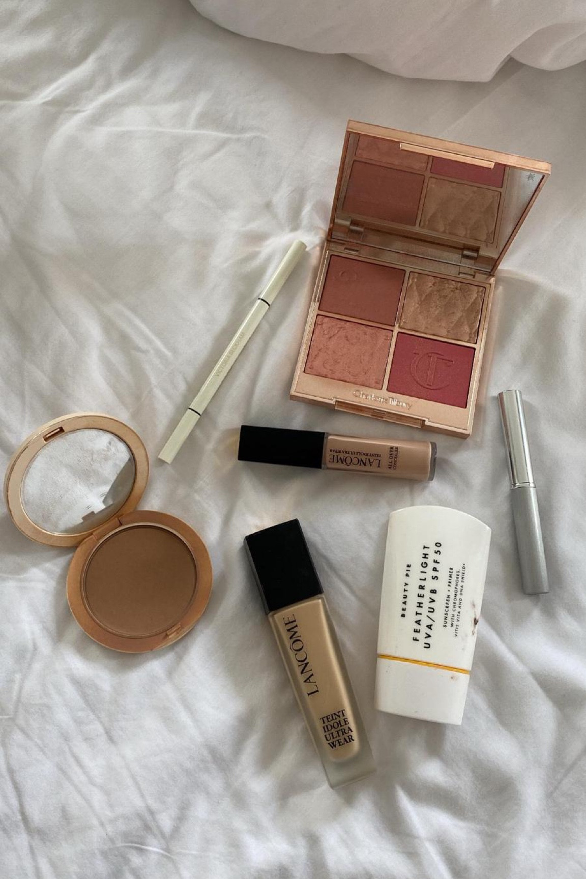 Clinique Lipstick - Black Honey
Dior Forever Bronzer - 004 Tan Bronze
Lancôme Concealer - 02
Lancôme Foundation - 240W

Daily make up, daily glow, natural make up, face glow, dewy make up, face spf, spf primer, bronzer, blush, hydrating concealer, all day foundation, brow pencil, lip balm, Dior, Charlotte Tilbury, Beauty Pie, Lancôme, Elf

#LTKSeasonal #LTKeurope #LTKbeauty