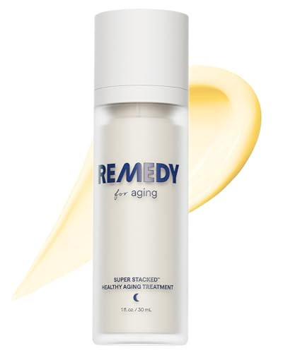 Remedy for Healthy Aging - Retinal, Resveratrol, Glycolic Acid, Argireline, Ferulic Acid, Matrixyl 3000 - Anti-Aging Treatment for Wrinkles, Uneven Texture & Tone - By Dermatologist Dr. Shah | Amazon (US)