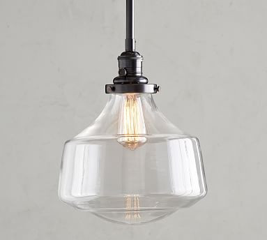 Custom Schoolhouse Clear Glass Pole Pendant | Pottery Barn (US)