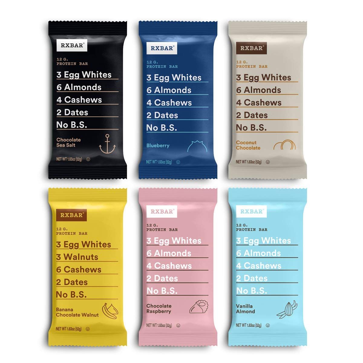 RXBAR Protein bar, Fan Favorite Variety Pack, 12ct, 1.83 Oz | Amazon (US)