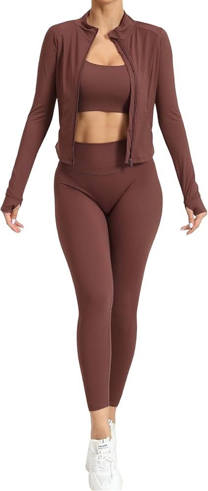 3 piece Workout Gym set for Women, align style, Fitness Sports Running Clothes Yoga Sportswear | Amazon (CA)