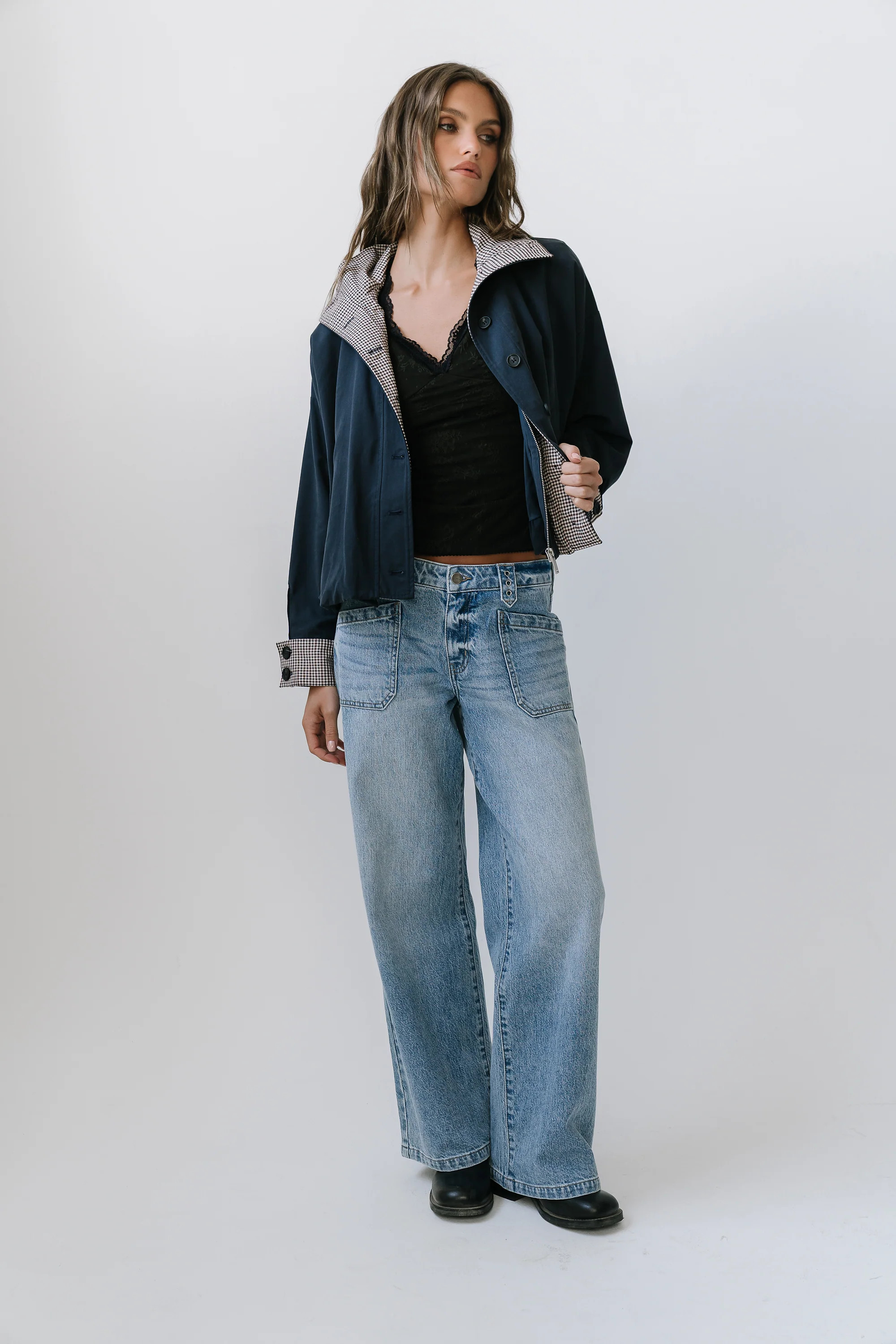 Whitney Mid Rise Wide Leg Jeans | Böhme US