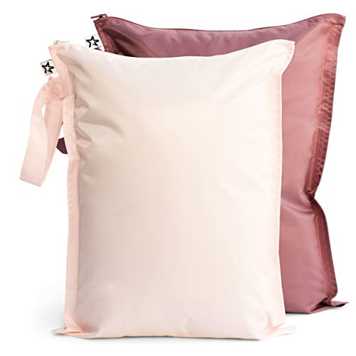 Tiny Twinkle Mess-proof Waterproof Wet Dry Bag | 2 Pack Reusable for Swimsuits, Gym & Baby Clothe... | Amazon (US)