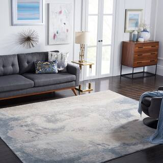 Tribeca 9 ft. x 12 ft. Blue/Gray Abstract Area Rug | The Home Depot