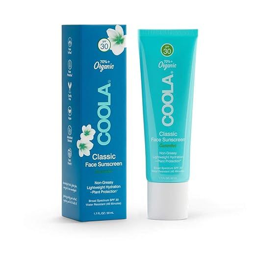 COOLA Organic Face Sunscreen SPF 30 Sunblock Lotion, Dermatologist Tested Skin Care for Daily Pro... | Amazon (US)