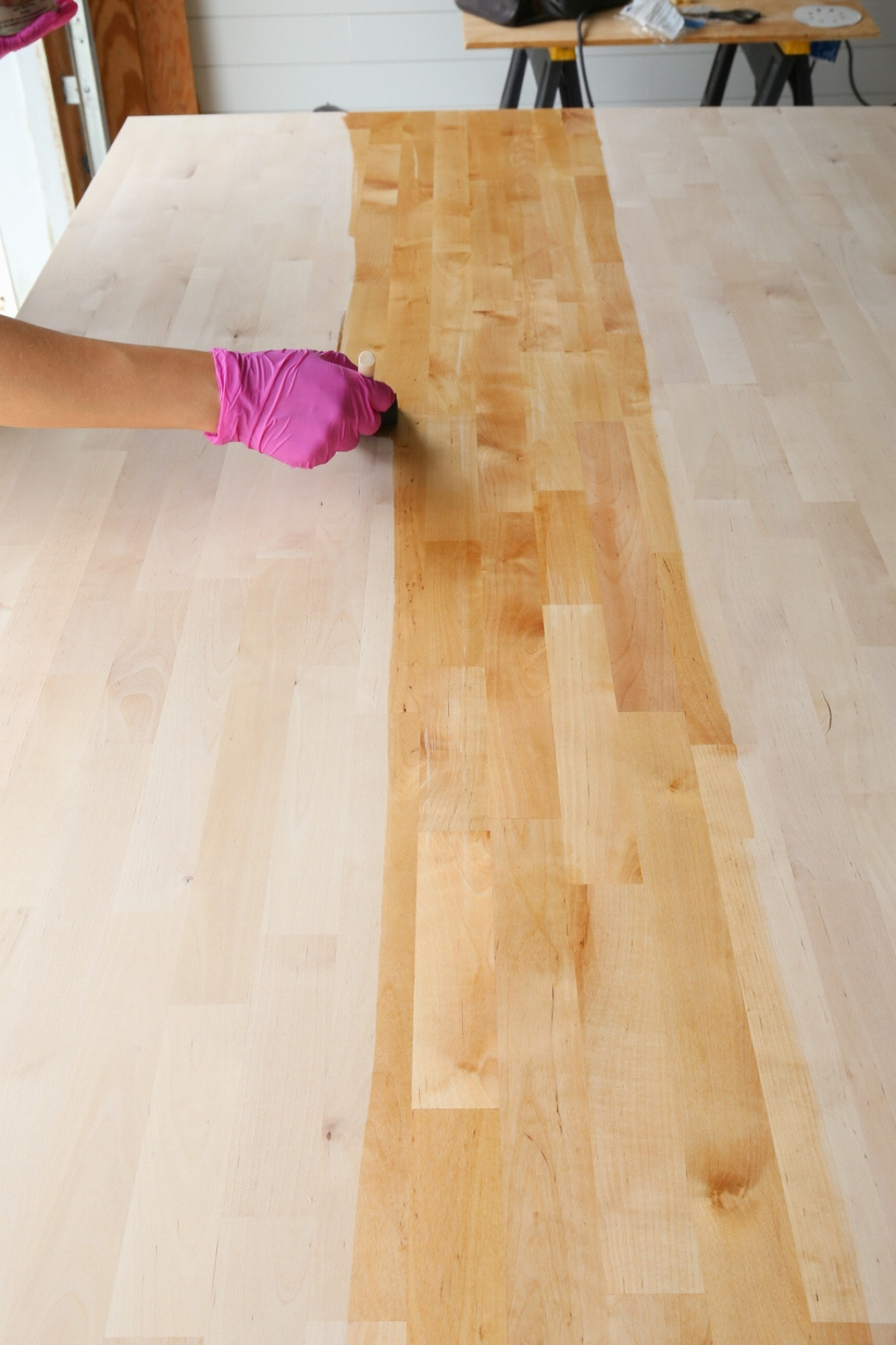 Butcher block counter top, SealCoat sanding sealer

#LTKHome