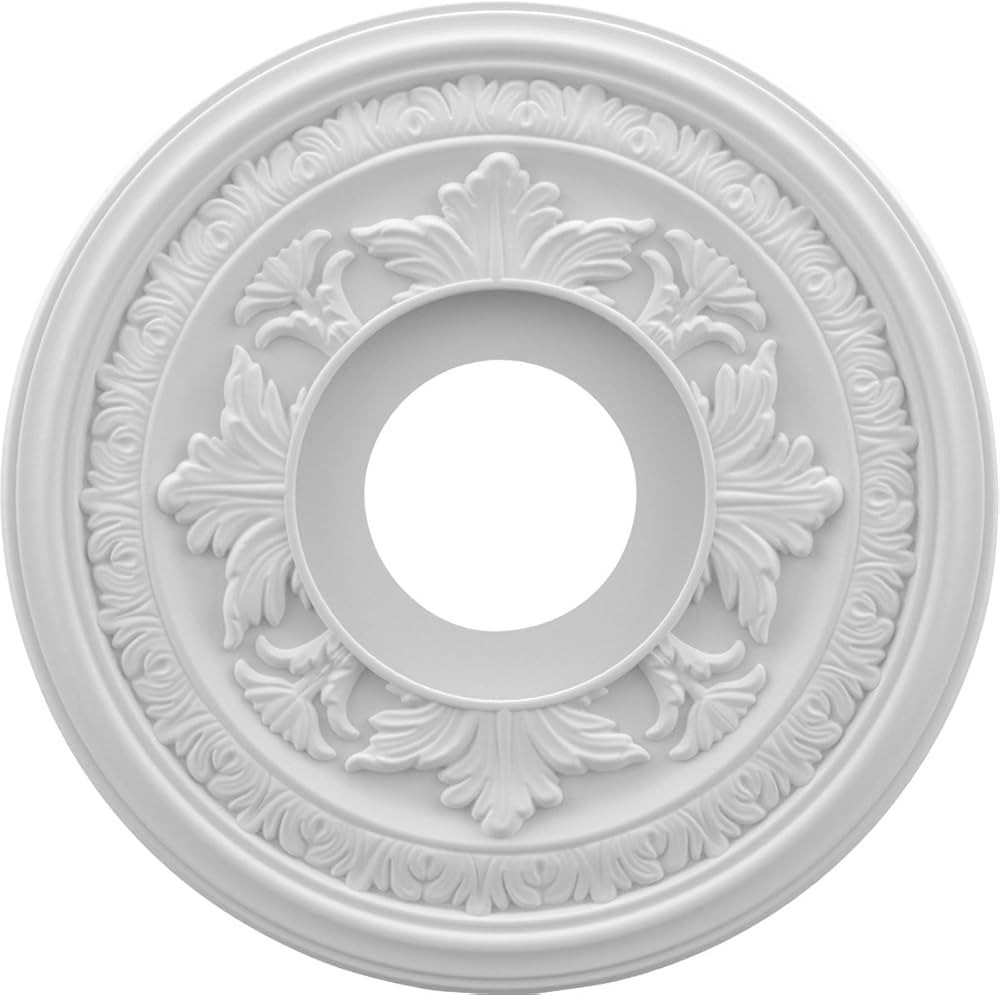 Ekena Millwork CMP13BA Baltimore Thermoformed PVC Ceiling Medallion (Fits Canopies up to 5 1/4"),... | Amazon (US)