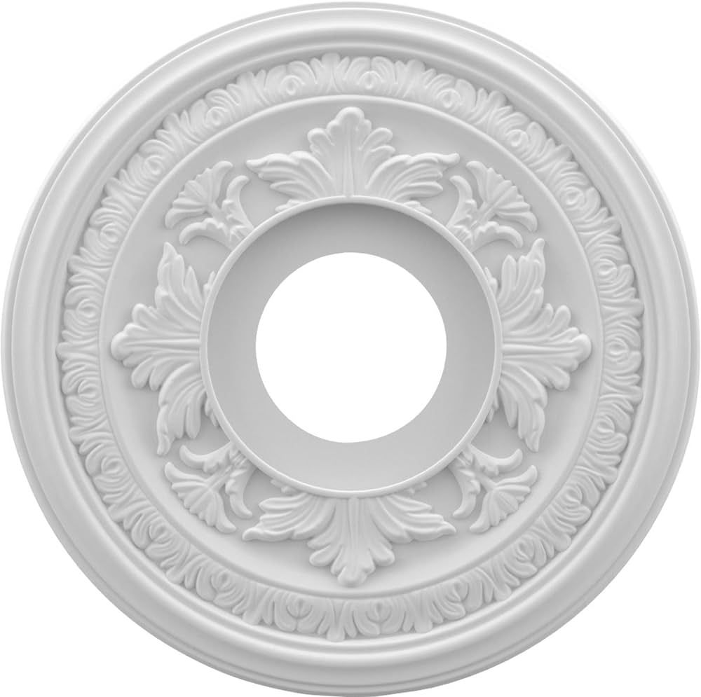 Ekena Millwork CMP13BA Baltimore Thermoformed PVC Ceiling Medallion (Fits Canopies up to 5 1/4"),... | Amazon (US)