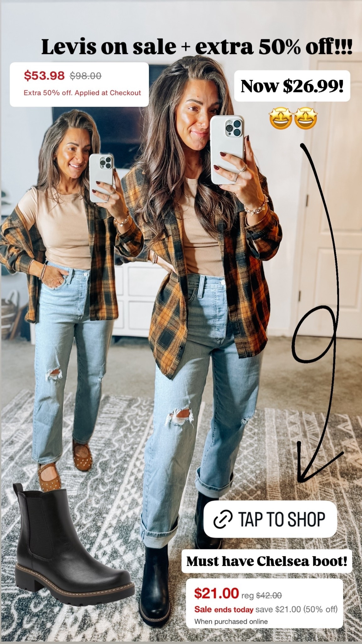 Must have Chelsea boot and my fav Levi!! 

#LTKFindsUnder50 #LTKFindsUnder100 #LTKSaleAlert